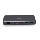 C2G - USB-C 7-en-1 station d’accueil MST à double écran - Noir-Le Multi-Stream Transport (MST) permet deux configurations d’affichage différentes sur deux moniteurs