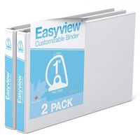 Davis Group Reliure Easyview Premium, anneaux inclinés en D, personnalisable, format 11 po x 17 po, paquet de 2 ( Blanc, 1 po)-3 Reliure À Anneaux