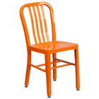 Flash Furniture Orange Metal Indoor-Outdoor Chair-500 lb. Weight Capacity