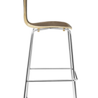 Modway - Passage Restauration Tabouret de bar - Noyer-Pieds et repose-pieds solides en chrome