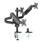 Uplite Triple Monitor Mount Arm Pole Height Adjustable Stand for Three Screens 17" - 27"-Compatibility - Triple monitor mount fits most screens 17” to 27” in size with 75x75mm or 100x100mm backside mounting holes