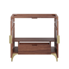 Modway - Daylight 36" Armoire à coiffeuse de salle de bain - Noyer-Rangement spacieux