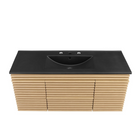 Modway - Render Fixation murale de 48" Vanette de salle de bain - Noir de chêne-Matchs non inclus