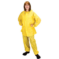 Zenith Safety Rz300 Rain Suit, Pvc, 3X-Large, Yellow - 12 Pack-Colour: Yellow