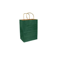 Eddie's - Sac à provisions en papier kraft 100 % recyclé - 8" x 4-3/4" x 10-1/4" - Vert forêt - Paquet de 100-8" x 4-3/4" x 10-1/4"