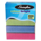 Swingline 1/4" Colour Bright Staples, 2000 Pack-High quality standard staple offers consistent paper penetration and less jamming