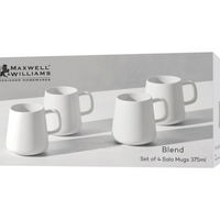 Maxwell & Williams - Sala Blanc Lot de 4 Mugs - 375mL-Va au micro-ondes