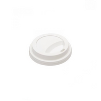 Eco-Packaging - Couvercle à Dôme Pour Gobelets Chauds en Plastique - 90mm - Blanc - Paquet de 1000-Fabriqué à partir de ressources 100 % renouvelables
