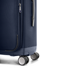 Bugatti Nashville 25.25" Hybrid Hardside/Softside Spinner Check-in Luggage - Navy-Maximum manoeuverability in any direction with the double 360-degree spinner wheels (8 wheels)