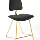 Modway - Ponder Performance Velvet Tabouret de comptoir - Noir-Rembourrage en velours polyester Performance