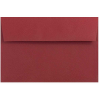 JAM Paper A9 Invitation Envelopes - 5.75 x 8.75 - Dark Red - 50 Pack-Envelope Features: Straight flap gum closure, high quality Smooth paper finish