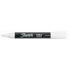 Marqueur craie Sharpie à effacement humide, pointe moyenne, blanc-La couleur opaque est parfaite pour une utilisation sur des tableaux noirs, blancs et lumineux, et sur du verre