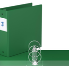 Davis Group Premium Economy Binder - Round Ring - 3" - Green - 6 Pack-2"