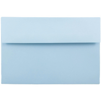 JAM Paper A10 Invitation Envelopes, 6 x 9.5, Baby Blue, 250 Pack (155689H)-Baby blue recycled envelope