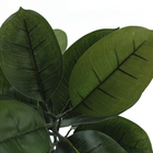 Monarch Specialties - Plante Artificielle - 52 po H - Arbre À Caoutchouc - Mis En Pot - Touche Réelle - Feuilles Vertes - Pot Noir-Garantie limitée de 5 ans contre les défauts de fabrication