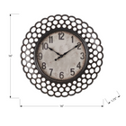 Monarch Specialties Clocks 16" Round Wall Clock - Dark Green -An easy to read large numerical analog display with classic black metal hands behind a clear glass surface is both a decorative and functional accent