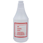 Bouteille ronde SIMDUT - 24 oz-Flacon pulvérisateur pour contenir de l'eau et des mélanges chimiques pour une utilisation sur site.