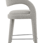 Modway - Pinnacle Boucle Tapis Tabouret de comptoir - Taupe Silver - Ensemble de 2-Capacité de poids : 330 lb