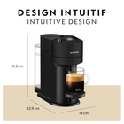 Nespresso - Machine à Café et Espresso Vertuo Next par De'Longhi - Noir Mat-Grande commodité et flexibilité : Utilisation simple à l'aide d'un seul bouton, éjection automatique des capsules de café.
