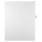 Markmaker - Intercalaires imprimes Legal, Blanc, 1/25th coupe, format lettre, sans trous, 25 tabs/PQT, 5 PQT/Boite, Numero 185-Intercalaires imprimes Legal