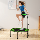 Soozier 45" Rebounder Trampoline for Adults with 3-Level Adjustable Handle-Built with a steel frame that supports up to 264 lb for confident jumping 