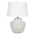 Monarch Specialties - Luminaire - 20 po H Lampe De Table - Béton Crème - Abat-Jour Ivoire / Crème - Moderne-Apportez un style moderne à votre espace de vie avec cette lampe de table de 20 pouces de haut, dotée d'une base classique en forme d'urne avec une finition texturée en béton crème, d'un abat-jour tambour effilé en lin ivoire et d'un fleuron doré sur le dessus