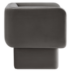 Modway - Tate Performance Velvet Chaise d’accent - Storm Grey-Glissières de plancher en plastique