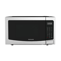 Frigidaire 1.1 Cu Ft Stainless Steel Design Microwave-Simple one touch cooking for popcorn, potato, pizza, frozen dinner and reheat, pizza