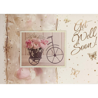 Rosedale 5" x 7" Get Well Soon! Greeting Cards And Envelopes, 12 Pack (17233)-Printed on premium uncoated card stock