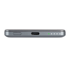 LOGiiX Piston Power 5000 mAh Banque d'alimentation en aluminium - Gris graphite-Comprend un port USB Type-C de 20 W avec alimentation USB pour un chargement rapide