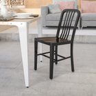 Chaise pour l’intérieur et l’extérieur, métal, noir (CH-61200-18-BK-GG)-7