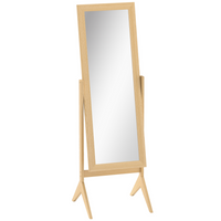 HOMCOM - Miroir pleine longueur - 18,5 po l x 58,25 po H - marron-Le design simple s'harmonise avec tout type de décoration 