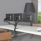 ShoppingAll Adjustable Triple Gas Spring Monitor Desk Mount - Black-9