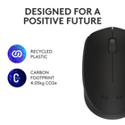 Logitech M170 2.4 GHz Wireless Mouse with USB Mini Receiver - Black-9