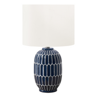Monarch Specialties - Luminaire - 22 po H Lampe De Table - Céramique Bleue - Abat-Jour Ivoire / Crème - Contemporain - Moderne-Lampe de table contemporaine de 22 pouces de haut, dotée d'une base chic en céramique bleue et d'un abat-jour sophistiqué en tissu ivoire, qui s'adapte sans effort aux styles de décoration modernes et ajoute une touche d'élégance à toute table d'appoint ou d'extrémité, table console ou table de chevet