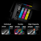 Epson T702 Ink Cartridge - Standard Capacity - Cyan-Epson printing system is specifically designed to be used with Epson Genuine Cartridges. Use of non-genuine ink could cause damage not covered under the printer's limited warranty
