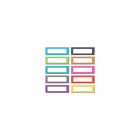 Teacher Created Resources Chevron Labels Magnetic Accents - 4.75"W x 1.5"H - 20 Pack-Comes in 10 Colours