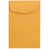 JAM Paper - Enveloppes à monnaie nº 4, 3 x 4 1/2 po, brun kraft/manille, 1000/paquet-Enveloppes à monnaie