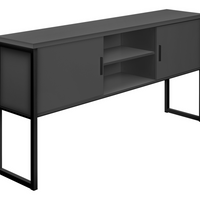 Monarch Specialties - Huche De Bureau - 72 po L - Travail - Portes De Stockage - Travail - Qualité Commerciale - Stratifié Gris-Conçue pour être compatible avec notre crédence de bureau (vendue séparément) avec le connecteur de crédence inclus, ajoutez cette élégante huche de bureau en stratifié gris de 72 pouces de long avec de robustes supports en métal noir et des armoires fermées pour un rangement fonctionnel de l'espace de travail dans un bureau à domicile contemporain ou dans un environnement commerci