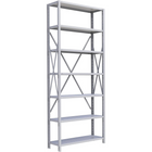 Metalware – Étagère enclenchable RK333, 7 tablettes, 36 x 12 x 88 (po), gris pâle-Système de tablettes ajustables offrant un espace de rangement solide, mais économique qui convient à vos besoins