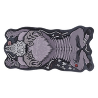 ONEofZERO Large Premium Desk Pad - Anti Slip Rubber Bottom - Wendigo-Irregular shaped Stitched Edge: The edge of this deskpad follows the contour of the design allowing for the art to be displayed as intended by the artist