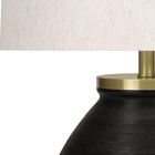 Monarch Specialties - Luminaire - 25 po H Lampe De Table - Béton Noir - Abat-Jour Ivoire / Crème - Contemporain-Dimensions assemblées : 18 po L x 18 po L x 25 po H . base : 12 po L x 12 po L x 13 po H . abat-jour : 18 po L x 18 po L x 10,5 po H