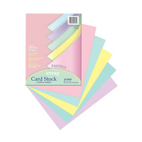 Pacon Array Card Stock, 65 lb., Pastel Colours, 100 Sheets Pack (PAC101315)-Heavyweight, 65 lb.
