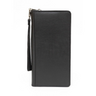 Ashlin® Portefeuille pour billets d'avion avec fermeture à glissière, noir-Couverture pour billets et passeports avec fermeture à glissière, bloquant les ondes RFID, avec pochettes pour cartes et pochette pour passeport. Notre portefeuille bloquant les ondes RFID ASHLIN offre une protection à vos cartes de crédit avec la fonction Pay pass ou aux autres cartes avec pièces d'identité intégrées. Nos produits bloquant les ondes RFID Ashlin ont une fine couche métallique intégrée.