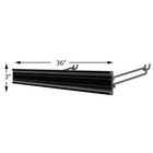 Azar Displays Extended Sign Holder, 3" x 36" (600336-BLK)-Black Metal
