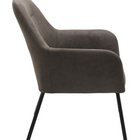 Brassex - Chaise d'appoint 745803 - brun vintage-Accents capitonnés