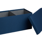 Poppin- Banc Boîte- Marine-Dimensions: 31 "L x 16" L x 16 "H