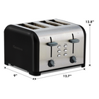 Kenmore - Grille-pain à 4 tranches avec commandes doubles - Noir-Le levier à haute levee vous permet de retirer en toute securite de petits morceaux de pain grille