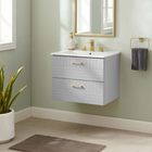 Modway - Daybreak 24" Vanette de salle de bain - Blanc gris clair-RANGEMENT DE SALLE DE BAIN - Organisez les essentiels de la salle de bain et gardez le comptoir propre avec ce meuble. Avec un design spécial adapté à la plomberie, les tiroirs du bas spacieux offrent un espace de rangement suffisant