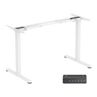 ShoppingAll - Cadre de bureau debout électrique à double moteur, réglable en hauteur - Blanc-Debout